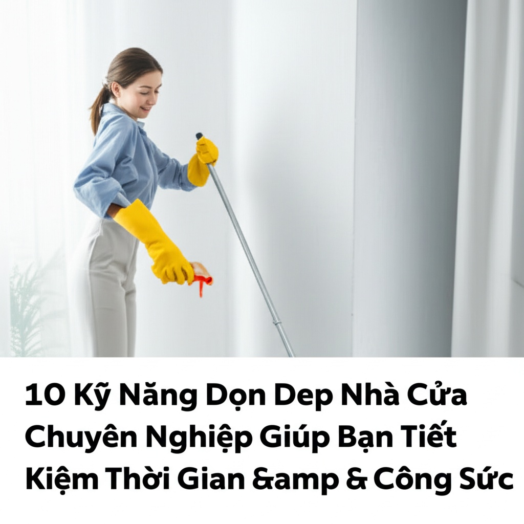 Hình minh họa cho bài viết: 10 Kỹ Năng Dọn Dẹp Nhà Cửa Chuyên Nghiệp Giúp Bạn Tiết Kiệm Thời Gian & Công Sức