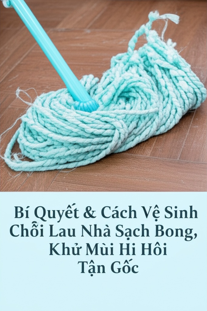 Hình minh họa cho bài viết: Bí Quyết & Cách Vệ Sinh Chổi Lau Nhà Sạch Bong, Khử Mùi Hôi Tận Gốc