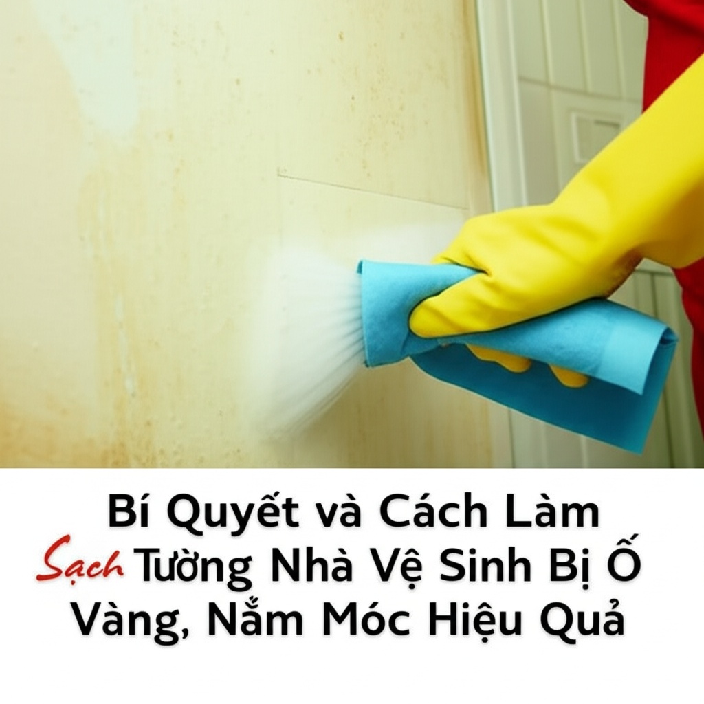 Hình minh họa cho bài viết: Bí Quyết và Cách Làm Sạch Tường Nhà Vệ Sinh Bị Ố Vàng, Nấm Mốc Hiệu Quả