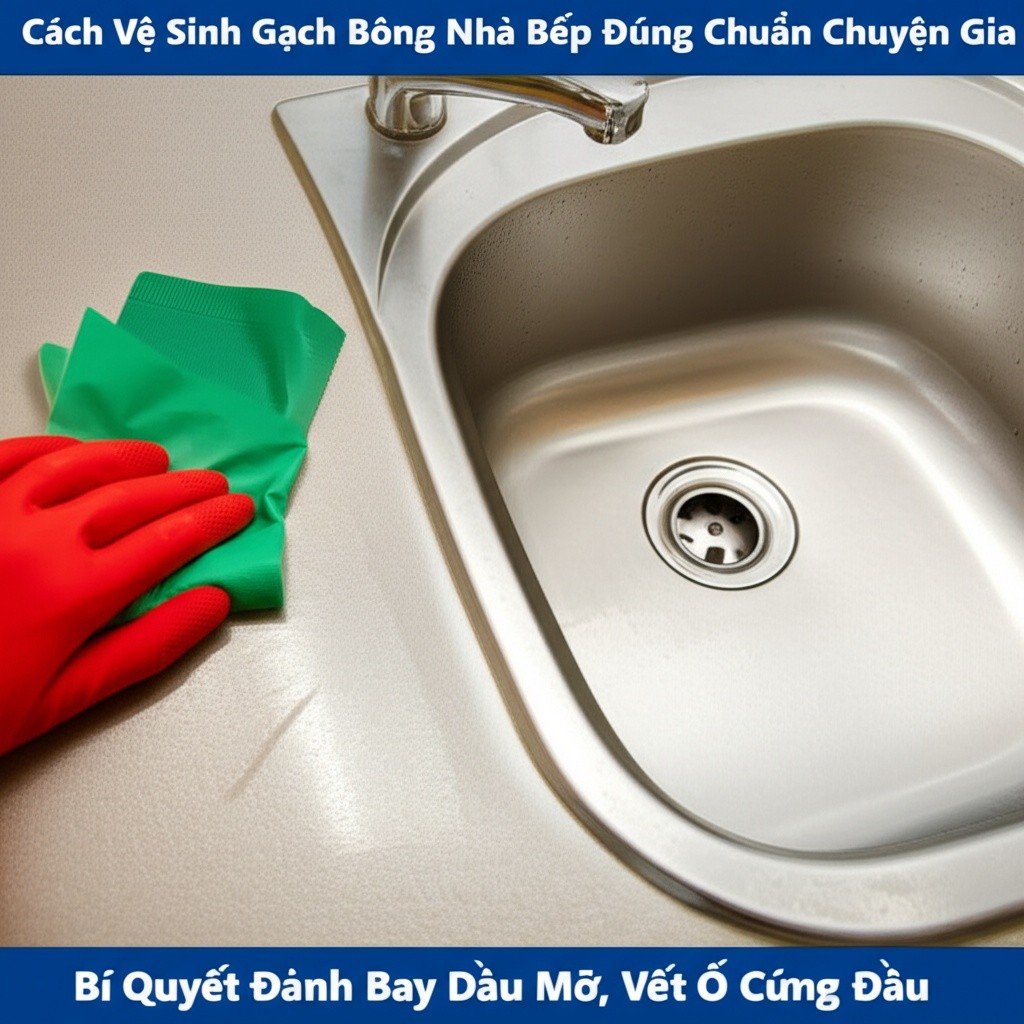 Hình minh họa cho bài viết: Cách Vệ Sinh Gạch Bông Nhà Bếp Đúng Chuẩn Chuyên Gia: Bí Quyết Đánh Bay Dầu Mỡ, Vết Ố Cứng Đầu