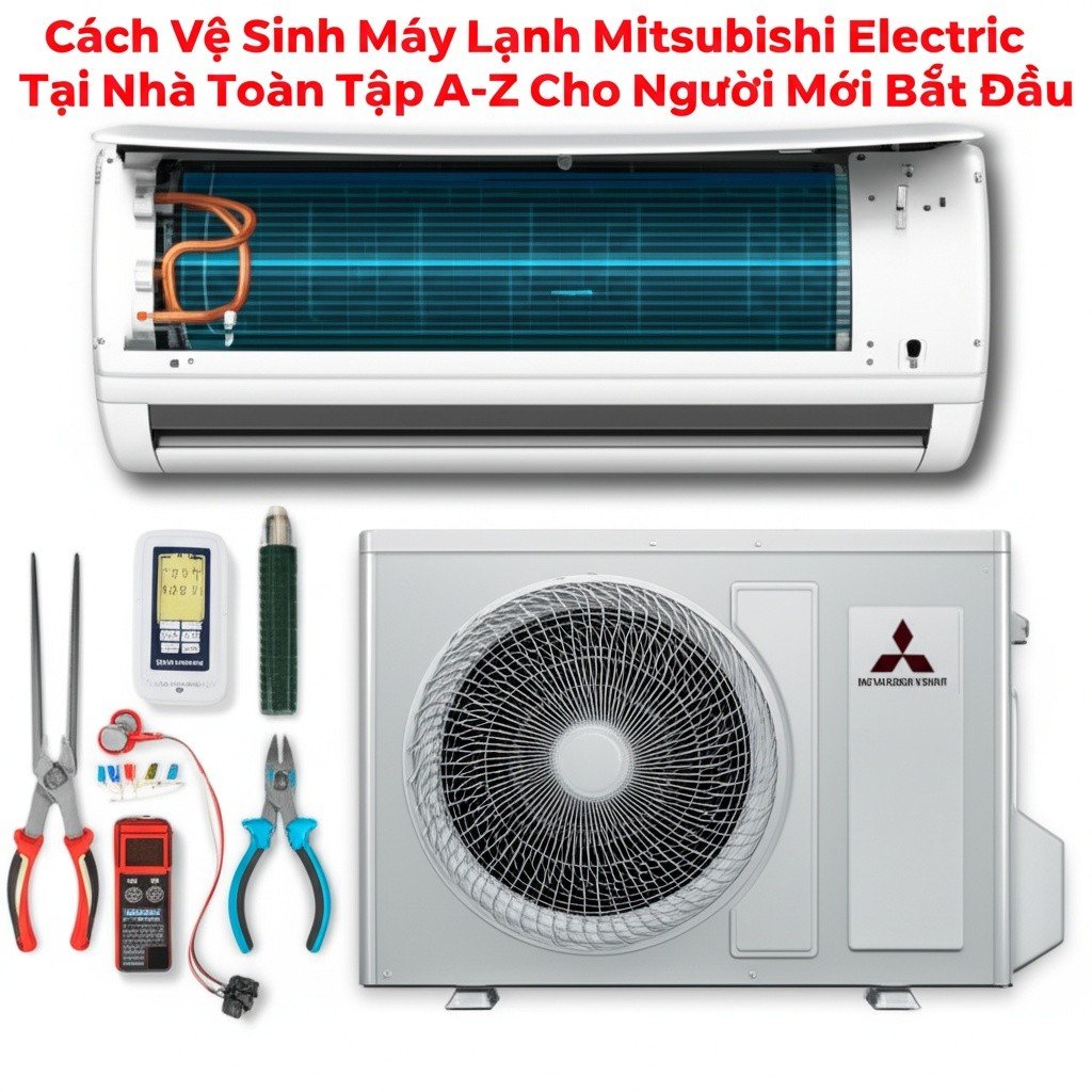Cách Vệ Sinh Máy Lạnh Mitsubishi Electric Tại Nhà Toàn Tập A-Z Cho Người Mới Bắt Đầu