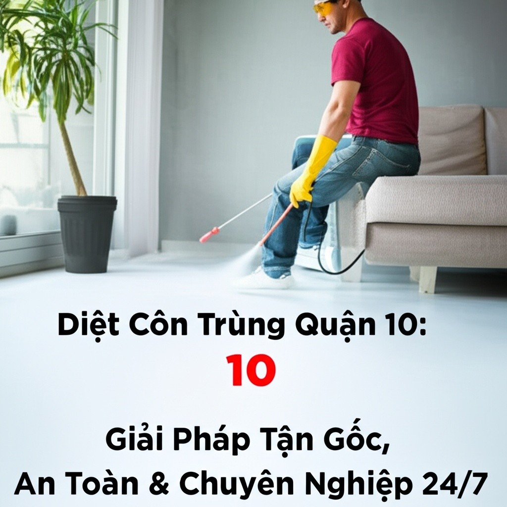 Hình minh họa cho bài viết: Diệt Côn Trùng Quận 10: Giải Pháp Tận Gốc, An Toàn & Chuyên Nghiệp 24/7