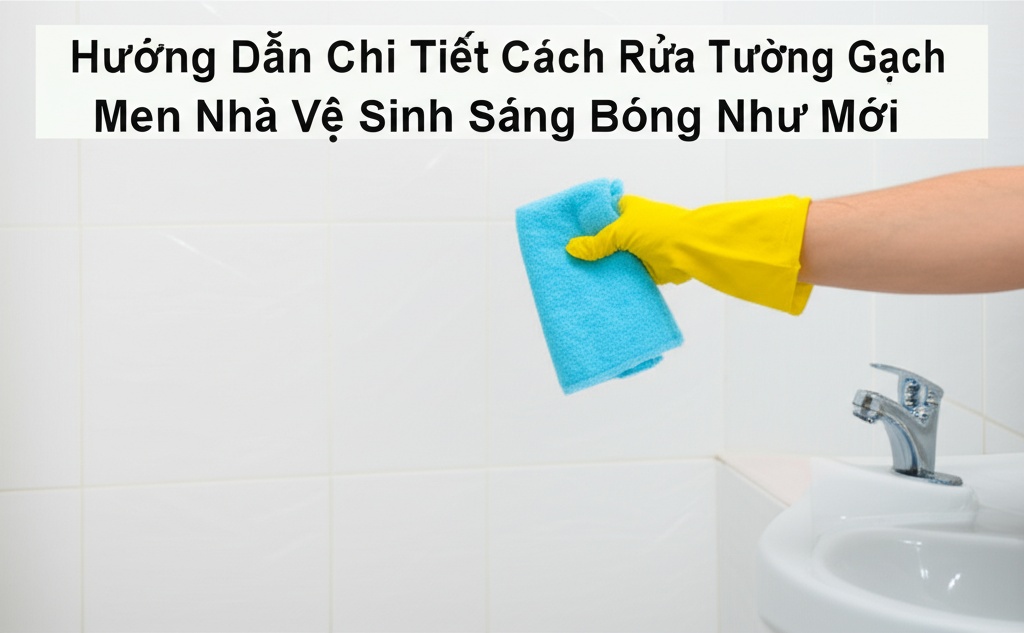 Hình minh họa cho bài viết: Hướng Dẫn Chi Tiết Cách Rửa Tường Gạch Men Nhà Vệ Sinh Sáng Bóng Như Mới