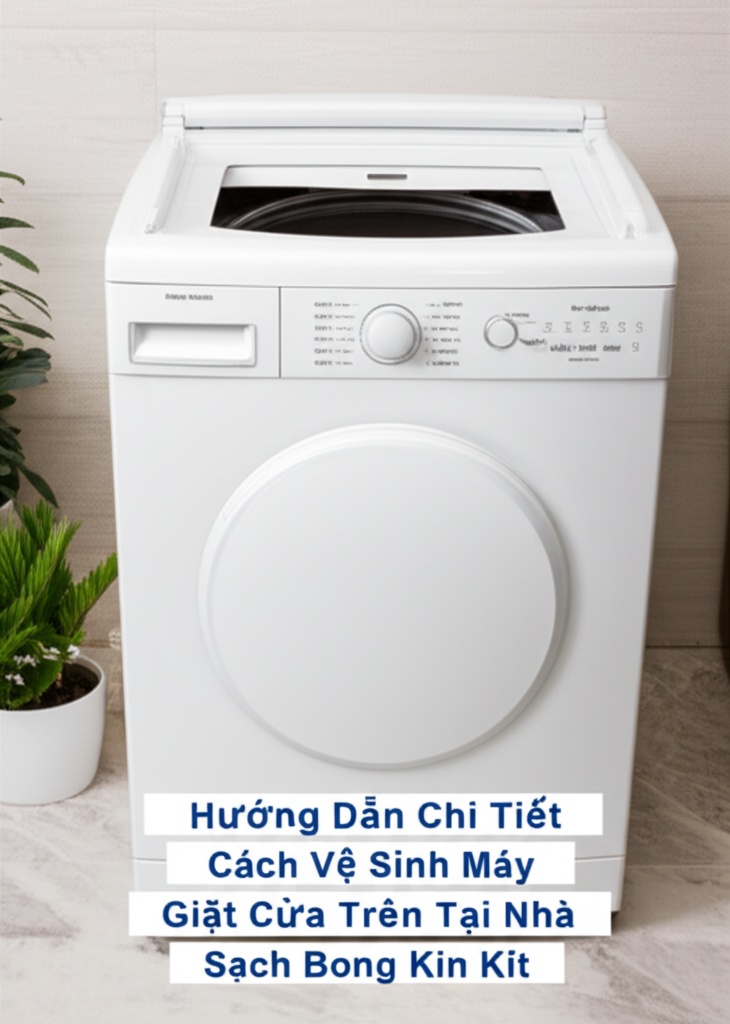 Hình minh họa cho bài viết: Hướng Dẫn Chi Tiết Cách Vệ Sinh Máy Giặt Cửa Trên Tại Nhà Sạch Bong Kin Kít